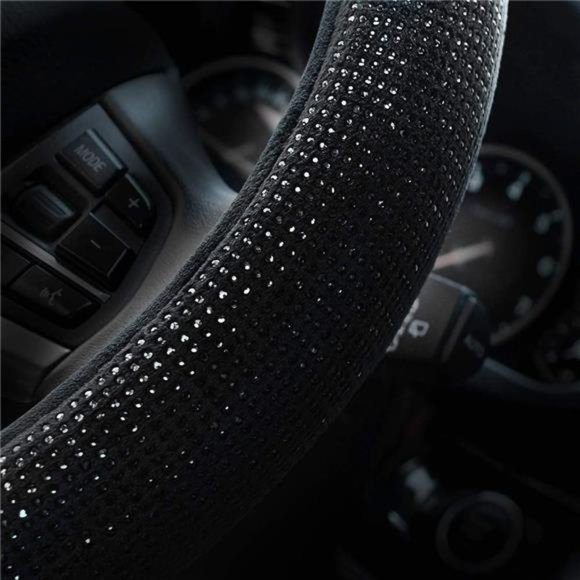 Steering Wheel Cover for Women Men Bling Bling Crystal Diamond Sparkling Car SUV - Picture 2 of 6